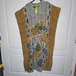 Womens House Dress ONE SIZE fits most Kaftan Beach CoverUp Cotton Colorful NEW